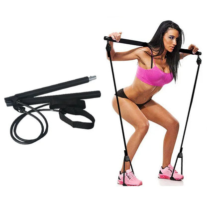 Fitness Yoga Pilates Bar Stick Cross fit Resistance Bands